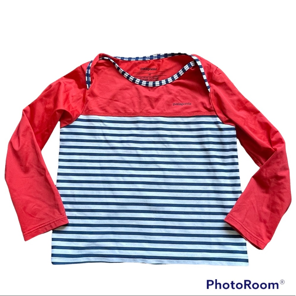 Patagonia Baby Little Sol Rashguard Nautical 3T Preowned tiny wear to front